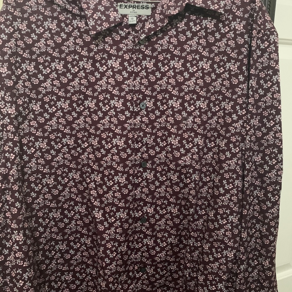 Express floral dress shirt
